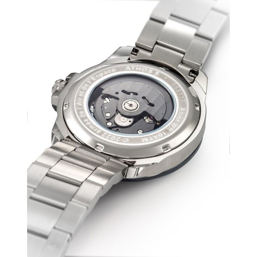 Montre Athos 5 Automatique - Cadran Noir et Bracelet Acier