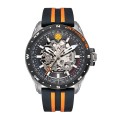 Montre Athos 5 Automatique - Bracelet Silicone Noir et Orange