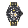 Montre Athos 6 Automatique - Cadran Noir et Bracelet Jaune et Noir