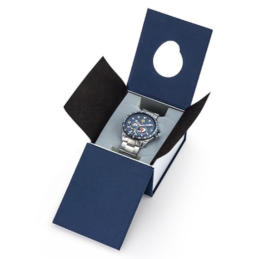 Montre Athos 6 Automatique - Cadran bleu et bracelet acier