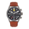 Montre Athos 7 Chronographe - Cadran Noir et Bracelet Marron