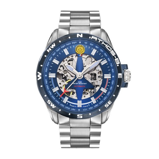 Montre Athos 8 Automatique - Cadran Bleu et Bracelet Acier