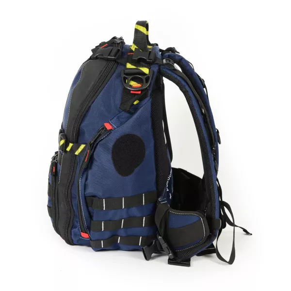 Profil du sac avec espace en velcro pour y attacher un patch.