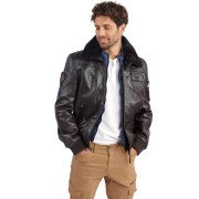 Blouson de pilote en cuir Marron Rafal Ycon - Redskins x Patrouille de France