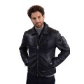 Blouson en cuir Bleu Marine Jaegger Alpha - Redskins x Patrouille de France