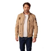 Veste beige avec zip.