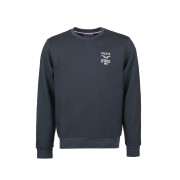 Sweat-shirt bleu marine avec broderie sur le coeur des Ailes de l'aviation et de l'inscription "Patrouille de France".