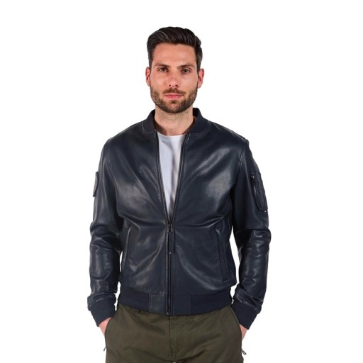 Blouson en Cuir Noir Faucon Paloma - Redskins x Patrouille de France