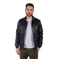 Blouson en Cuir Noir Firefly Earth - Redskins x Patrouille de France