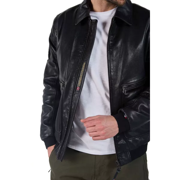 Blouson en Cuir Noir Firefly Earth - Redskins x Patrouille de France