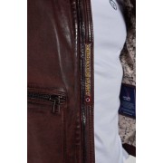 Blouson en Cuir Marron Firefly Earth - Redskins x Patrouille de France