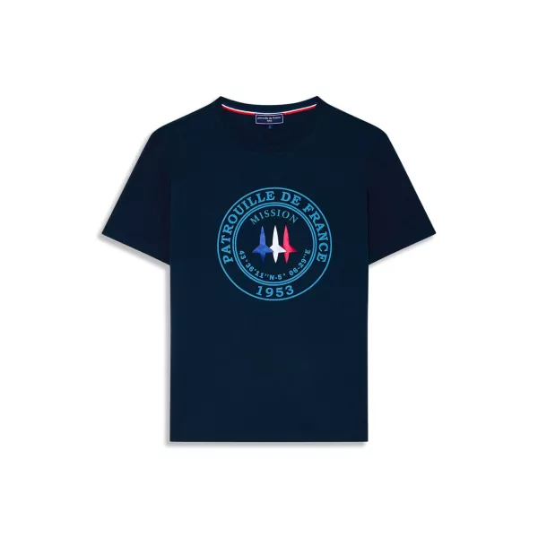 T-shirt Bleu Marine Jaguar Mercerise - Redskins x Patrouille de France