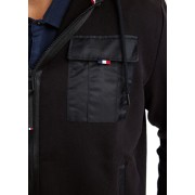 poche à soufflet côté coeur avec drapeau tricolore.