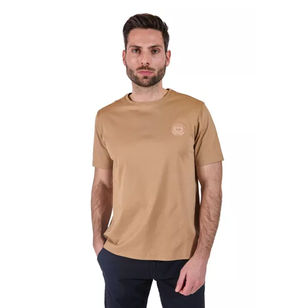 T-shirt Beige foncé au col rond
