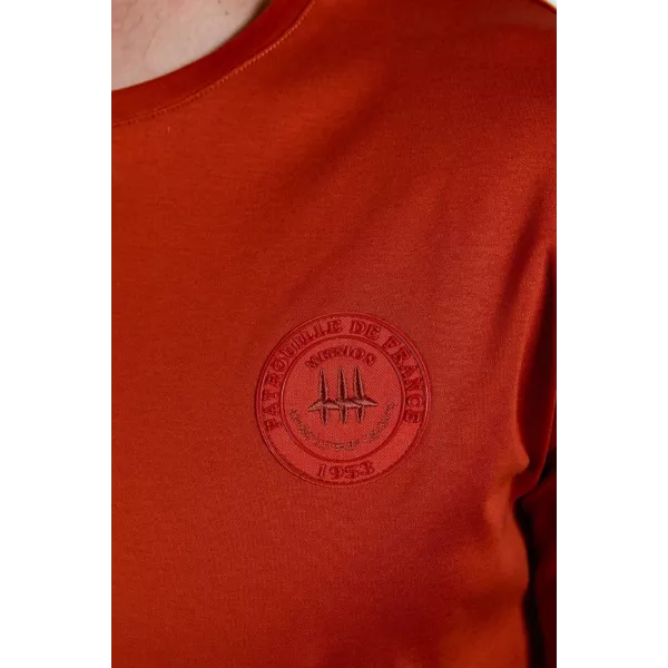 Logo PATROUILLE DE FRANCE imprimé côté cœur en ton sur ton