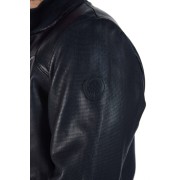 Blouson en Cuir Bleu Marine Turbo Jet - Redskins x Patrouille de France