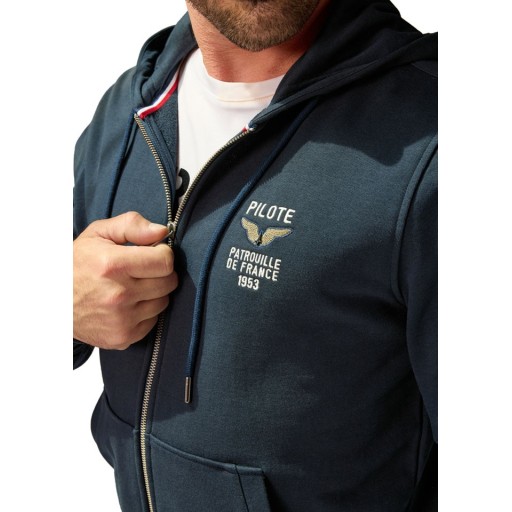 Sweat-shirt Bleu Marine Twin French - Redskins x Patrouille de France