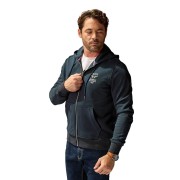 Sweat-shirt Bleu Marine doté d'une fermeture éclair à l'avant