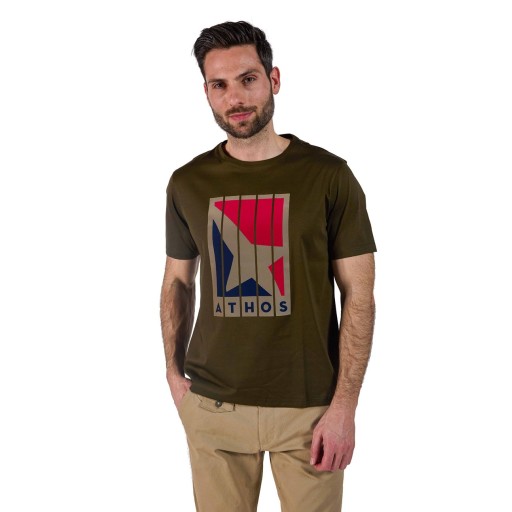 T-shirt Kaki Zoom Mercerise - Redskins x Patrouille de France