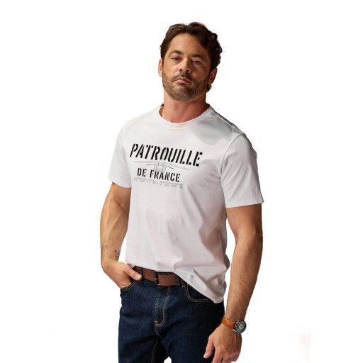 T-shirt Blanc Aero Mercerise - Redskins x Patrouille de France