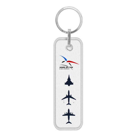 Porte-clés flamme - Armée de l'Air & de l'Espace - Trilogie avions
