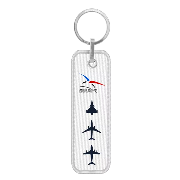 Porte-clés flamme - Armée de l'Air & de l'Espace - Trilogie avions