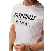Visuel imprimé sur le torse avec l'inscription "Patrouille de France" et le dessin de l'Alpha Jet.