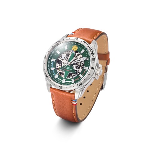 Montre Athos 8 Automatique - Cadran Vert et Bracelet Cuir vert