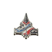 Pin's découpé à la forme du Rafale, arborant les décors tricolores du RSD.