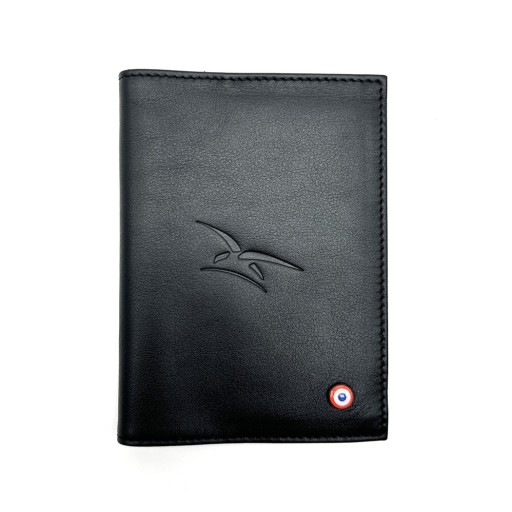 Porte passeport Louis Cuir lisse Noir - Armée de l'Air et de l'Espace x Larmorie