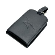 Porte adresse Jules Cuir Lisse Noir - Armée de l'Air et de l'Espace x Larmorie