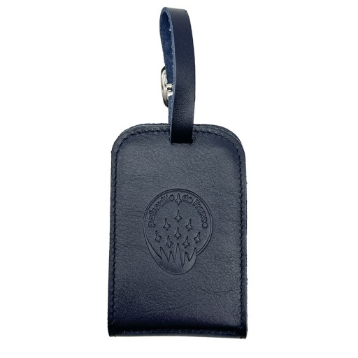 Porte adresse Jules Cuir lisse Lune Bleue - Patrouille de France x Larmorie
