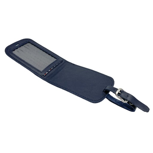 Porte adresse Jules Cuir lisse Lune Bleue - Patrouille de France x Larmorie