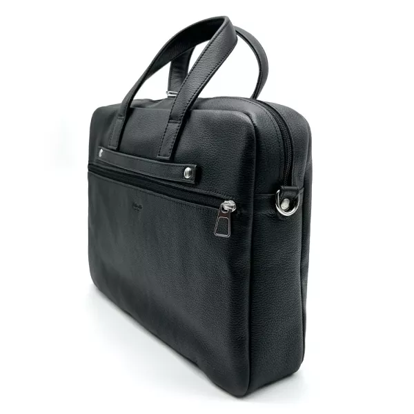 Profil du sac en cuir avec anse amovibles.