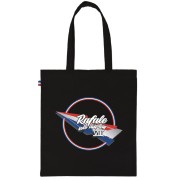 Sac noir avec anse noir. Visuel du Rafale Solo Display en bleu, blanc et rouge.