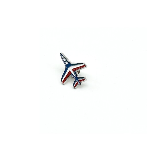 Pin's en metal, découpé à la forme de la silhouette de l'alpha-jet.