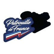Patch en gomme avec écriture "Patrouille de France" en relief.