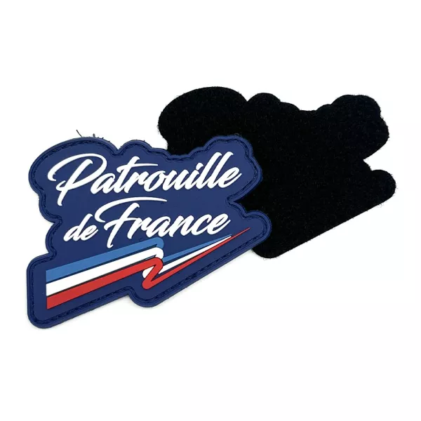 Patch en gomme avec écriture "Patrouille de France" en relief.