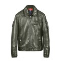 Blouson en cuir Khaki Jaegger Alpha - Redskins x Patrouille de France