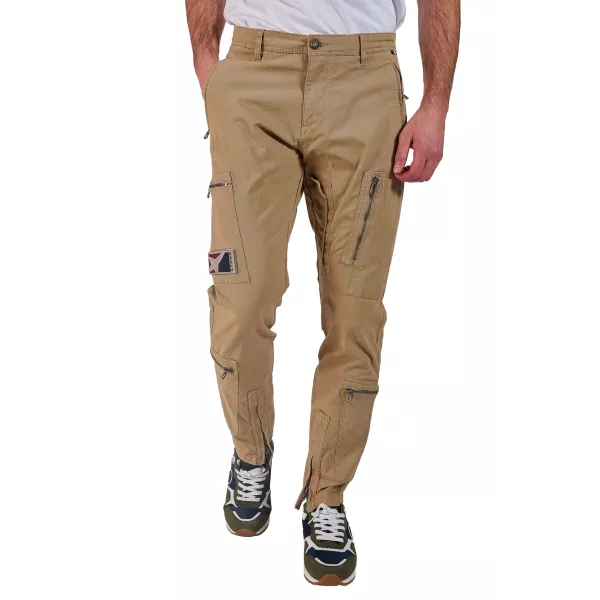 Pantalon Sable avec nombreux zips