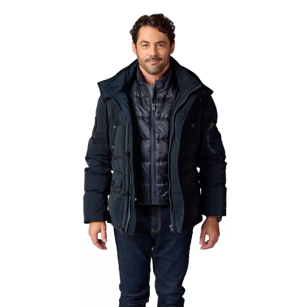 Doudoune Bleue Marine avec doublure ton sur ton