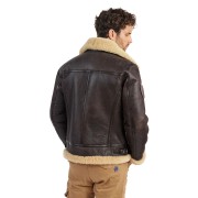 Blouson en Cuir Marron Mistral Queenstown - Redskins x Patrouille de France