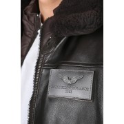 Blouson en Cuir Marron Rafal 2.0 Ycon - Redskins x Patrouille de France