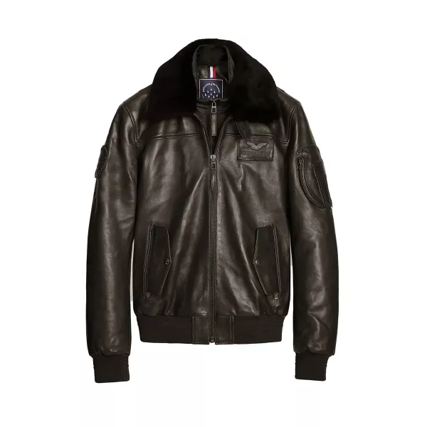 Blouson en Cuir Marron
