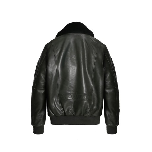 Blouson en Cuir Khaki Rafal 2.0 Ycon - Redskins x Patrouille de France