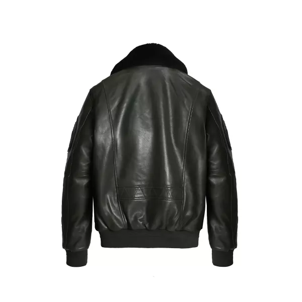 Blouson en Cuir Khaki Rafal 2.0 Ycon - Redskins x Patrouille de France