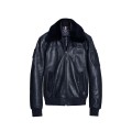 Blouson en Cuir Bleu Marine Rafal 2.0 Ycon - Redskins x Patrouille de France