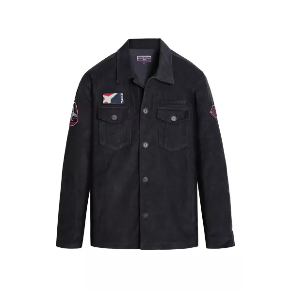 Surchemise Bleu Marine Report Velours - Redskins x Patrouille de France