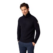 Pull Over Bleu Marine avec patch brodé sur l'épaule