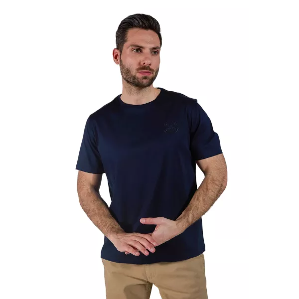 T-shirt Bleu Marine à manches courtes